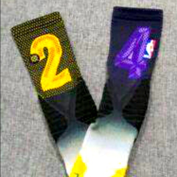NWT STANCE X KOBE BRYANT "THE FINAL" SOCKS PURPLE AND GOLD BLACK MAMBA 9-12